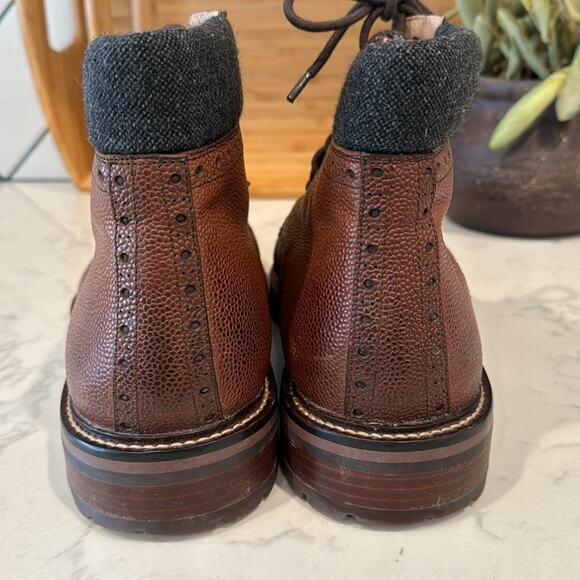 Warfield & Grand Darren cap toe lace up boots rugged academia leather size 11 - Picture 6 of 12